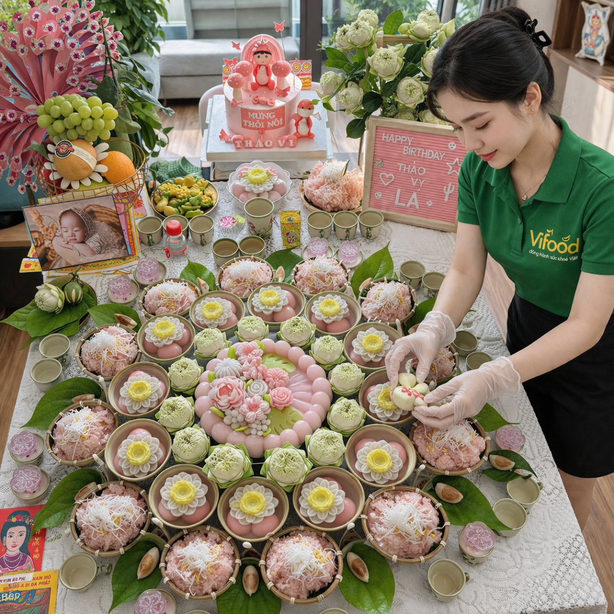 mâm cúng thôi nôi tại hà nam